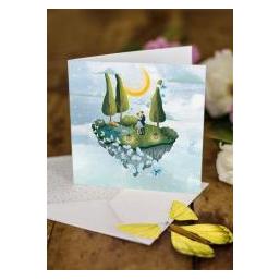Cozywood Quadratische Karte mit einem fliegenden Schmetterling Hochzeitsinsel (70187902)