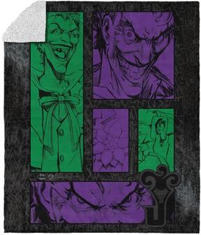 Warner Bros. DC Gotham Grin Silk Touch Sherpa Throw Blanket 50x60 Inches by THE NORTHWEST GROUP in Gothamthrow (Size OS)