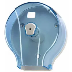 Toilettenpapierspender Orgavente WAVE transparent blau 200 m geeignet für Industriebetriebe, elegantes Design