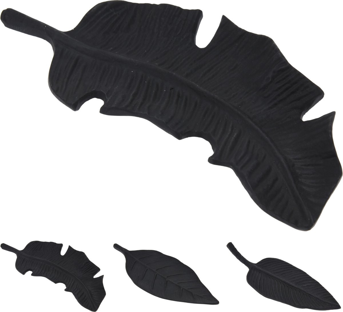 Zwart blad plateau met fijne nerf voor volwassenen L28