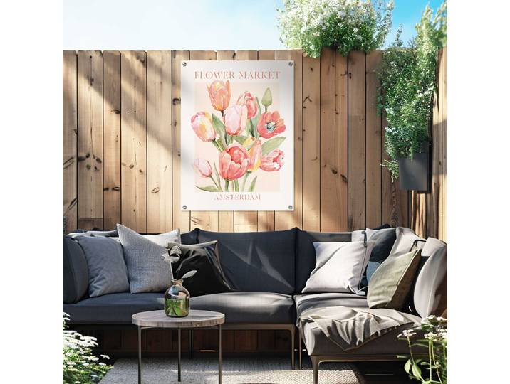 Outdoor-Poster Tulips From Amsterdam Polyester Rot 60 x 80 x 0cm