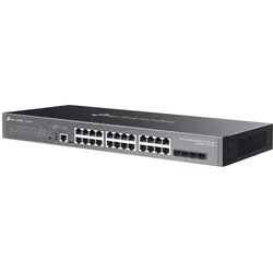 TP-Link 24-PORT 1G MANAGED SWITCH (28 Ports), Netzwerk Switch, Schwarz