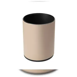 Doppelwandiger Papierkorb SUMO Beige Lederoptik