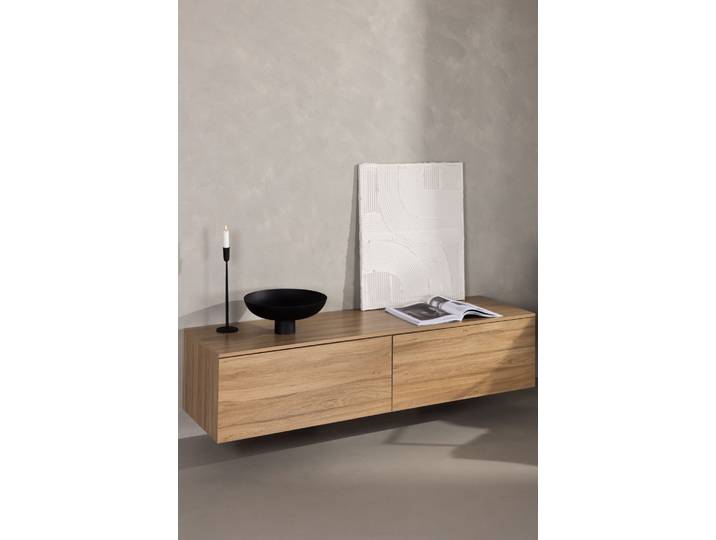 Lowboard VENTURE HOME Frihamn , natur, B:160cm H:35cm T:45cm, MDF, Sideboards, Lowboard, Lowboard, kultiviert, geräumig, modern
