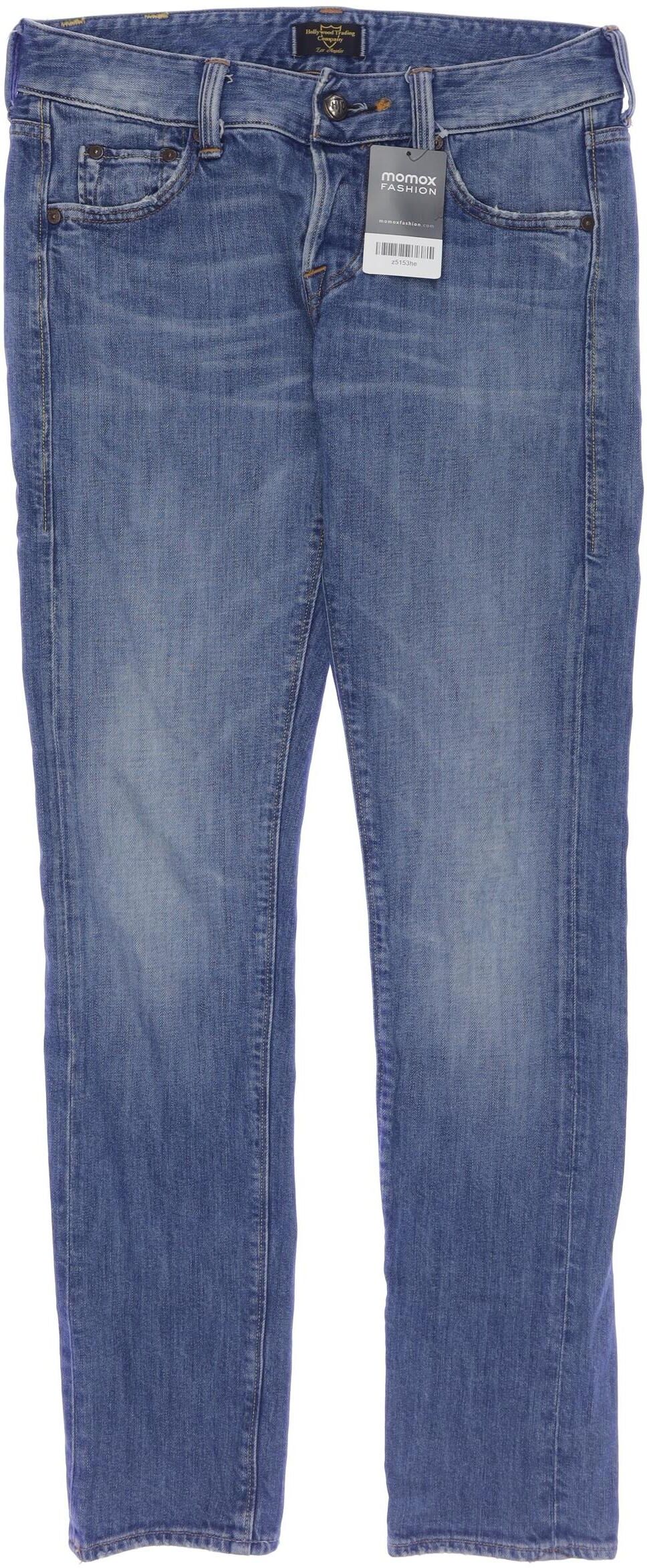 HTC Hollywood Trading Company Damen Jeans, Blau, Gr. W27, Baumwolle / Elasthan - Second Hand