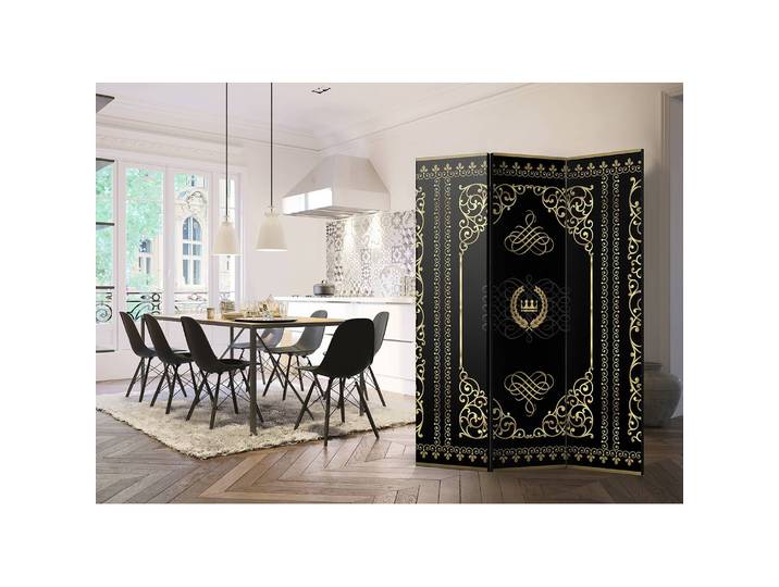 Paravent Charm of the Night Polaire Noir 135 x 172 x 3cm 3 éléments