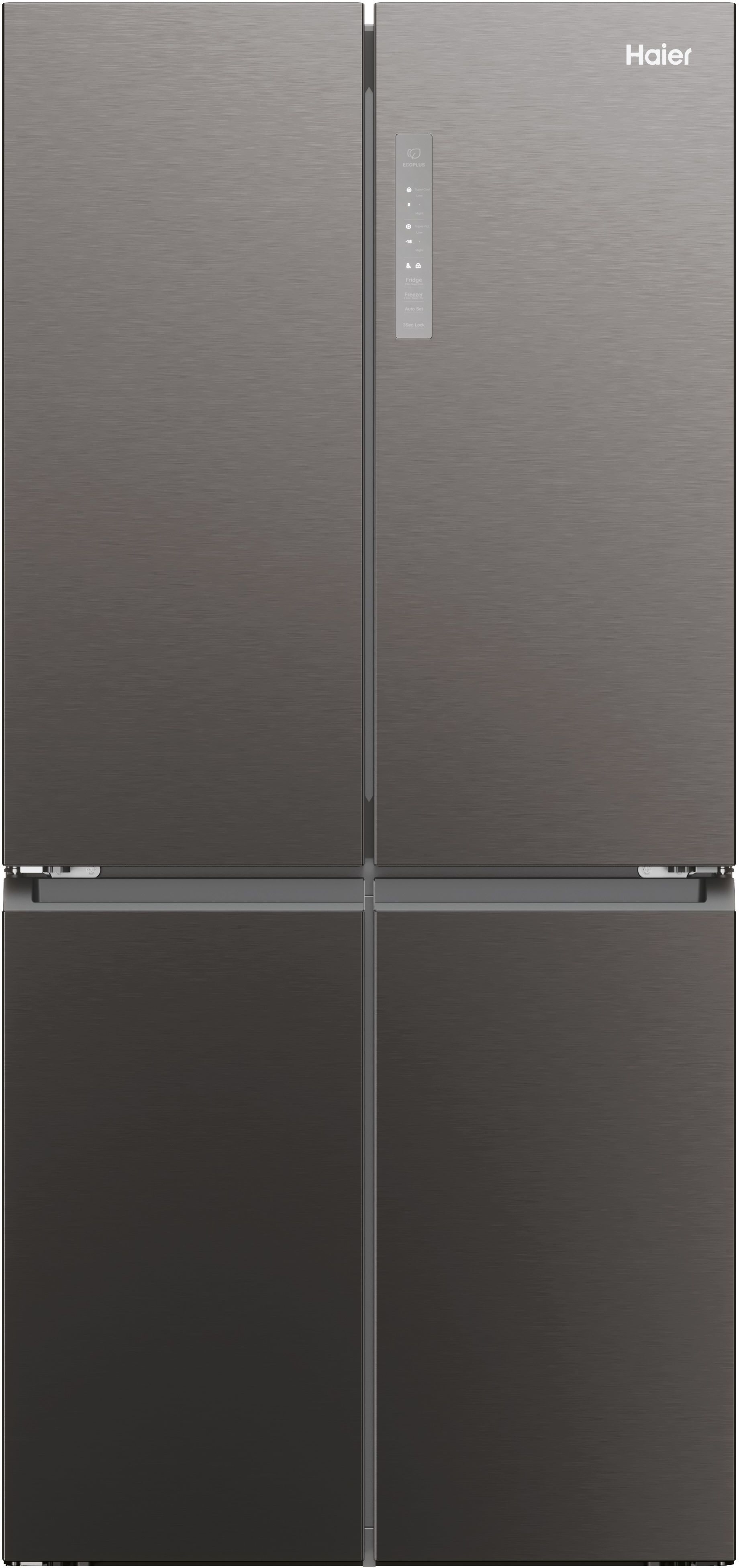 HAIER Kühl-/Gefrierkombination "HCR3818ENMD", Energieeffizienz: E (A-G), silber (grau), NoFrost, Kühlschränke, Total No Frost: Nie wieder abtauen