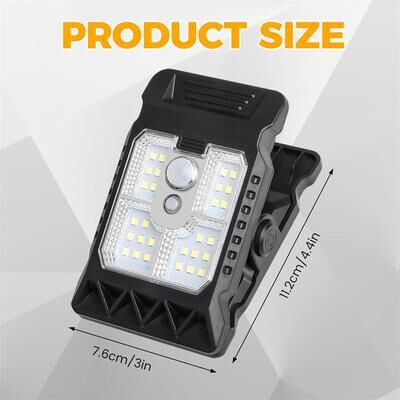 Perfect Picks Market Solar Motion Sensor Clip On Lights Waterproof Outdoor Security LED clip Light 1pc