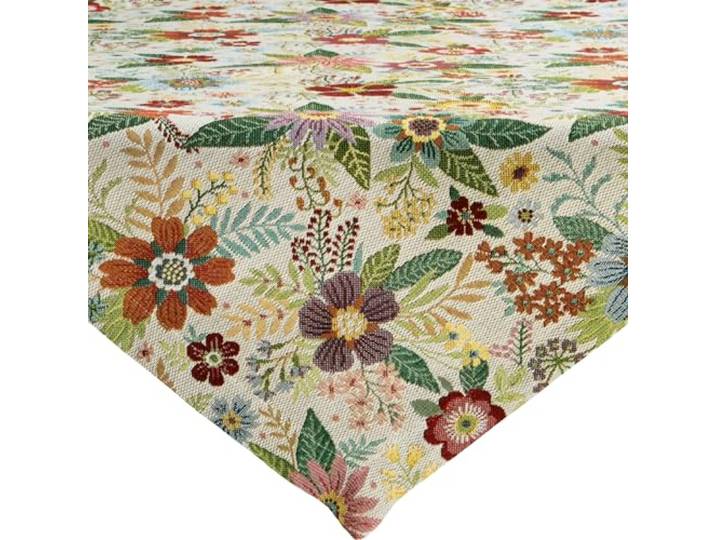 Erwin Müller Mitteldecke Blumen Jacquard Natur-bunt Größe 85x85 cm