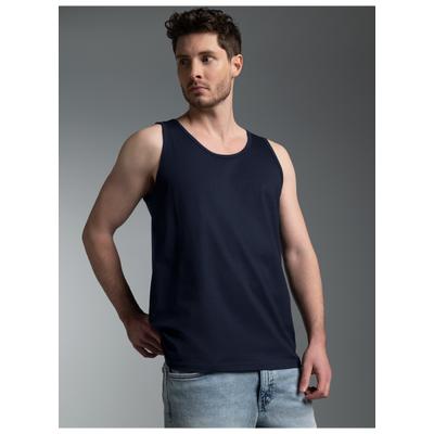Unterhemd TRIGEMA "TRIGEMA Trägershirt aus 100% Baumwolle", Herren, Gr. L, 1 Stk., Normalgrößen, Ärmellos, blau (navy), 100% Baumwolle, Unterhemden Unterhemd