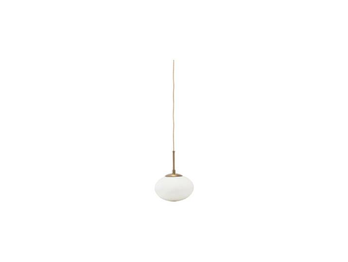Suspension en verre blanc, E14, 1 ampoule, fait main, structure m