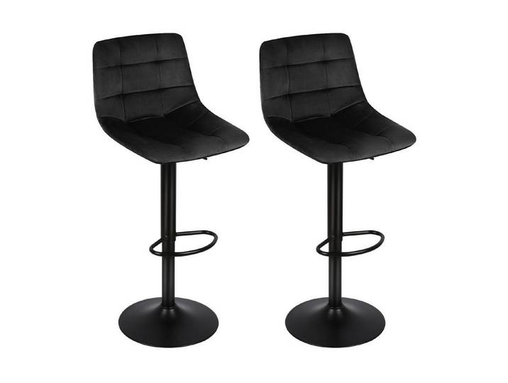 JEOBEST Barhocker Barstühle Küchenhocker, 2er Set, Samt, Stahl