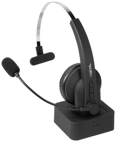 LogiLink BT0059 On Ear Headset Bluetooth Mono Schwarz Telefon
