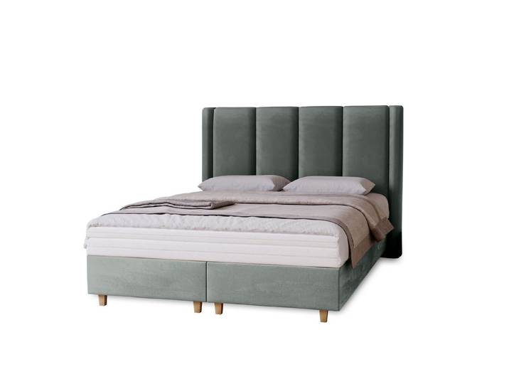 MARPUR Boxspringbett BELLA (Boxspringbett mit Matratze und Kopfteil, Füße, Anleitung)