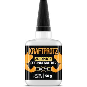 Kraftprotz Sekundenkleber 3D Druck, KPDF3D50, flüssig, extra stark, 50g