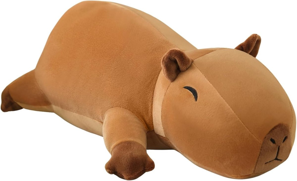 Zware Capybara Pluche Knuffel, Zacht Kussen Speelgoed voor Stressverlichting, 60 cm