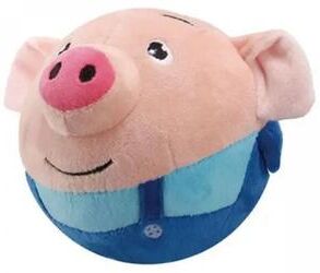 Happy Pet Pantry Electric Interactive Cat Toy: Self Moving Plush Bouncing Fun For Indoor Play Blue Pig