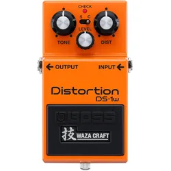 BOSS (Electronics) DS-1W Waza Distortion Kompaktpedal (Gitarre), Effektpedal, Orange
