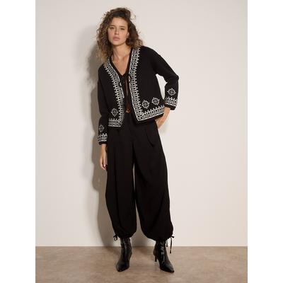 Palazzohose APRICOT "Weite Hose", Damen, Gr. 16, schwarz, Hosen Palazzohose, mit Kordelzug