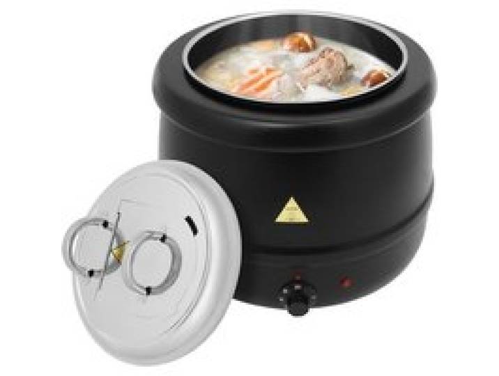 Marmite à Soupe Électrique 13L en Acier Inoxydable avec Endobiliaire Amovible Conservation Chaleur Température Contrôlable 35-80°C