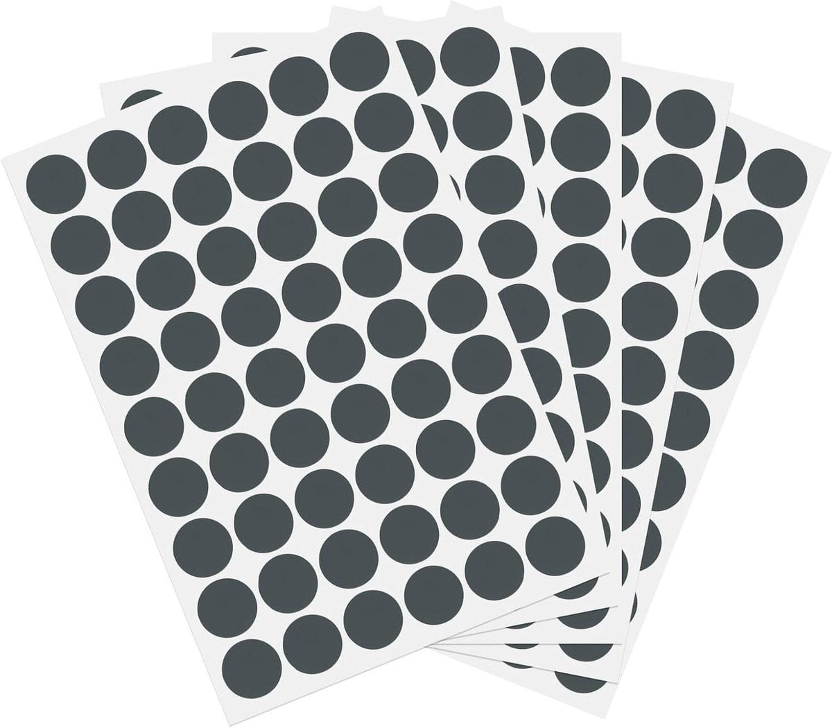 Schroefgatstickers Grijs - Waterdichte PVC Meubelstickers - 21 mm