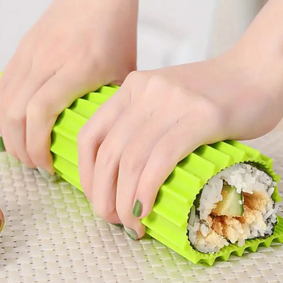 Premium Silicone Sushi Roll Mat, DIY Sushi Making Tool For Home Kitchen & Parties Premium Silicone Sushi Roll Mat, DIY Sushi Making Tool For Home Kitchen & Parties