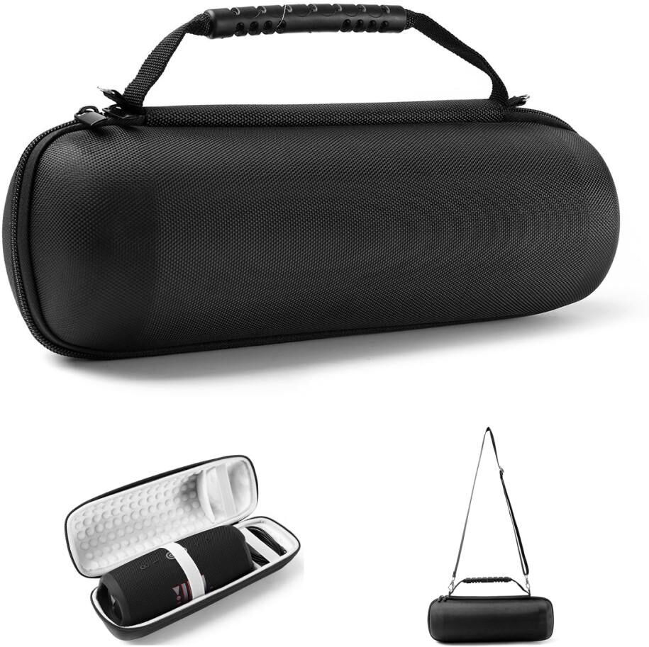 INCOVER Højttaler Rejse Etui Til JBL Charge (5/4) / Pulse (4/3) Stof Case m. Lynlås - Sort / Grå
