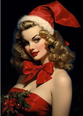 Inspired Living Vintage Santa Claus Canvas Print Christmas Wall Art For Holiday Home Decor 30x40cm d