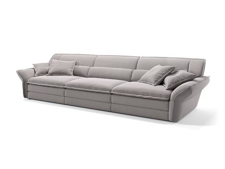 Stoff Sofa PASSO 3-Sitzer XXL Bequem Designcouch leger Stoffcouch