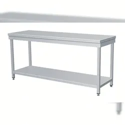 Edelstahltisch 80x70x85h cm auf Beinen mit VS-Bodenplatte