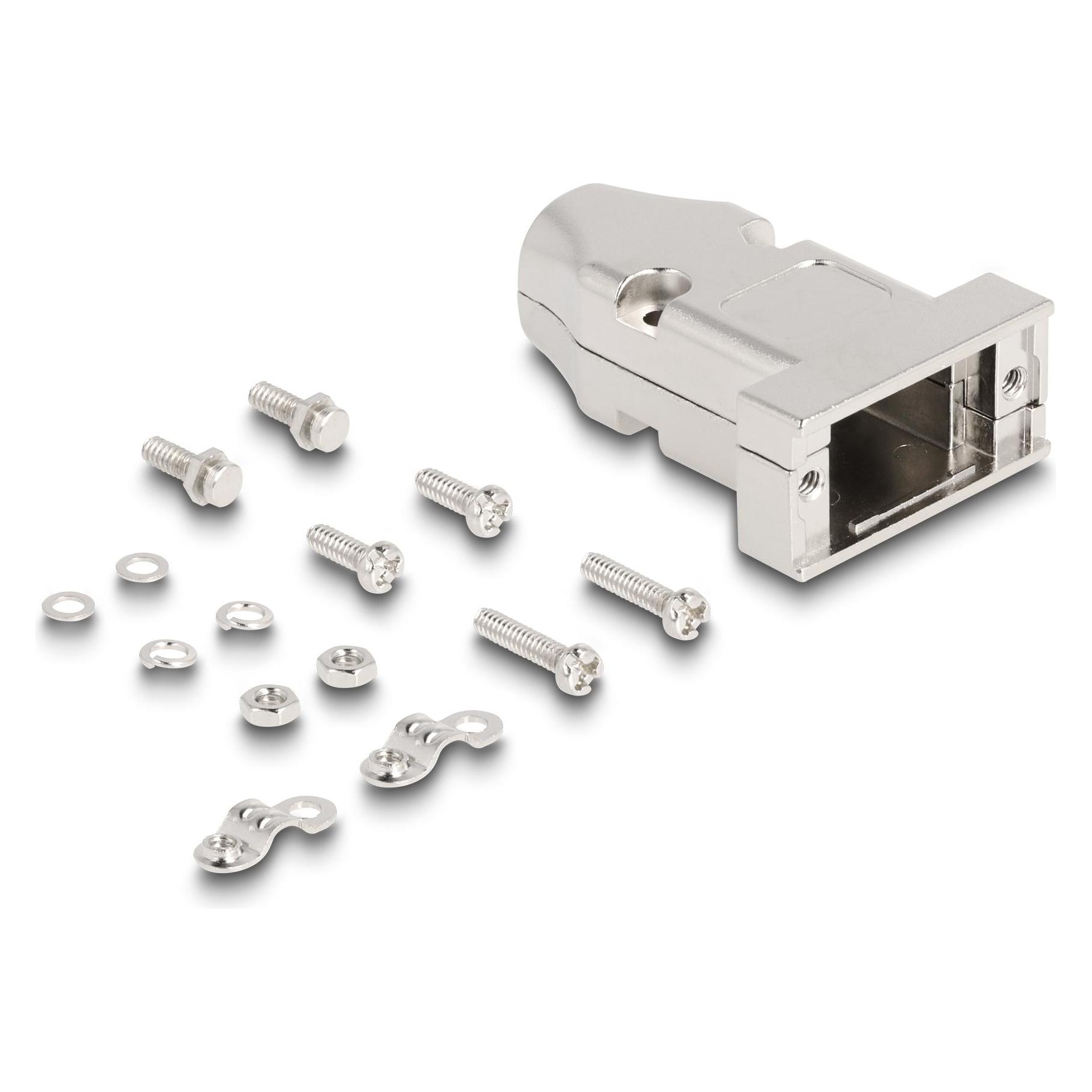 Delock D-Sub Gehäuse für 9 Pin Stecker / Buchse mit Zugentla (67029)