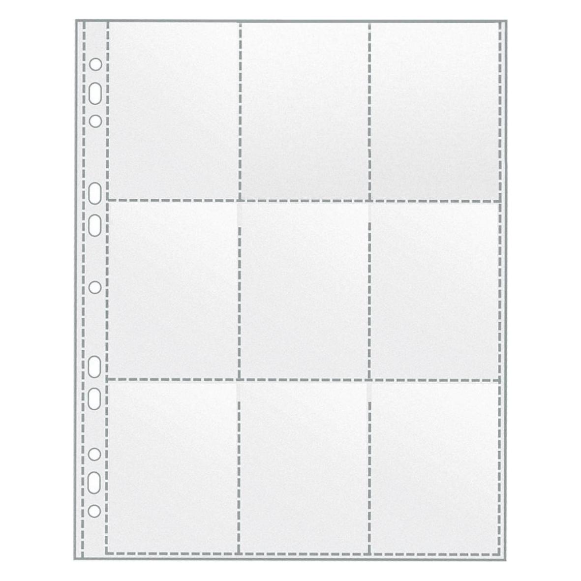 Veloflex 5349000 - Sammelhülle mit 9 Taschen, DIN A4, Kartentasche, Ausweishülle, glasklar, 100 Stü (A4, 100x) (5349000)
