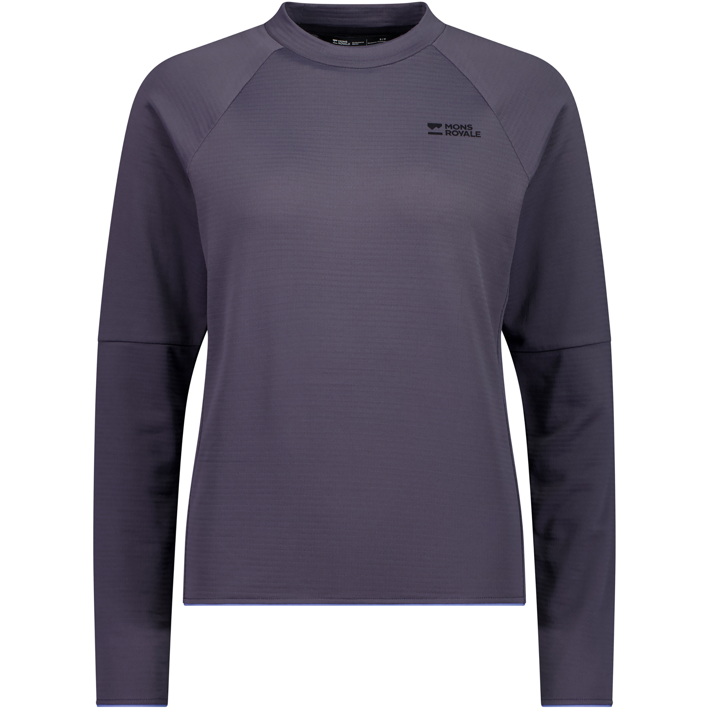 Mons Royale Quad Merino Fleece Damen Longsleeves Merino lila Größe XS Trekking Schnell trocknend Merinowolle