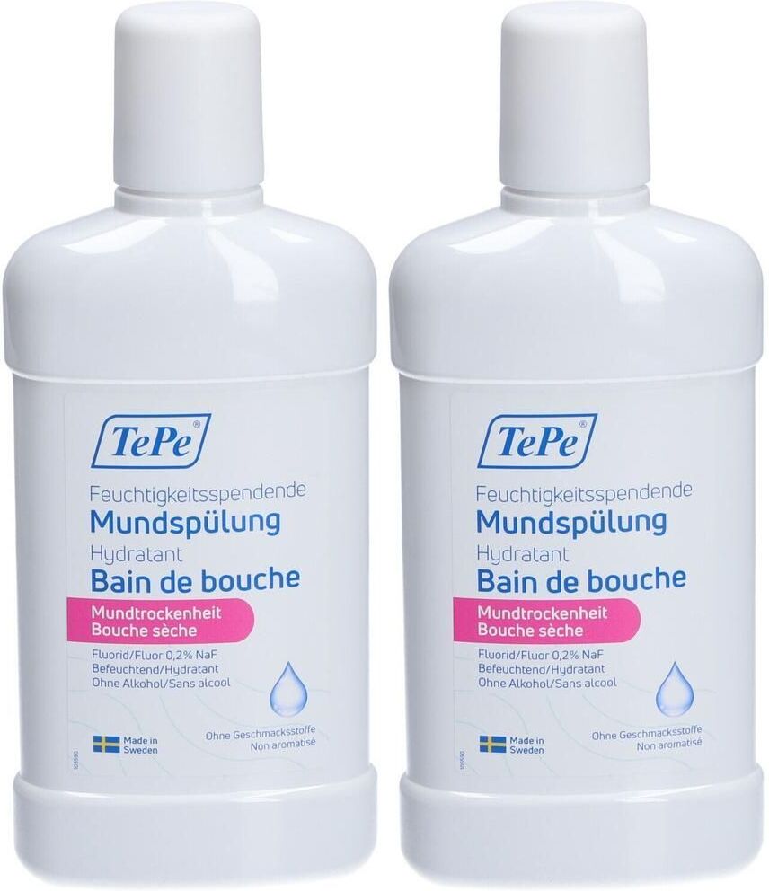 Tepe feuchtigkeitsspend.Mundwasser ohne Geschmack 2x 2x500 ml Mundwasser