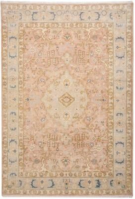 Alora Decor Traditional Hand-knotted Medallion Pink/Grey Rug