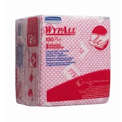 WypAll X80 Plus Kimberly Clark 1/4 Falz 1x30 Tücher rot 1-lagig, 1/4 Falz, 1 Beutel x 30 Tücher