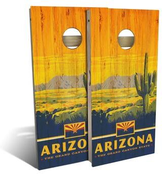 Skip's Garage Arizona State Pride Outdoor Cornhole Board Set