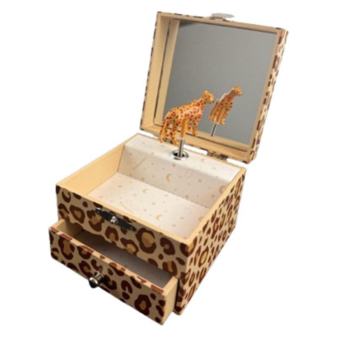 Trousselier Musikspieldose m. Schublade Leopard (S20804)