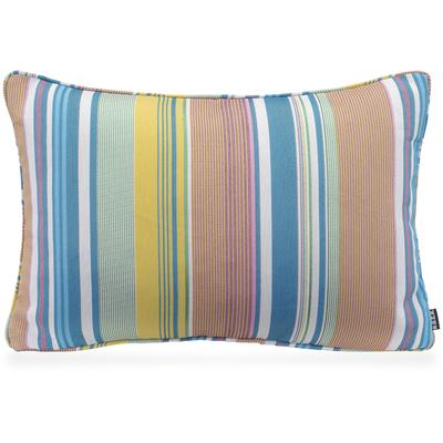 Dekokissen H.O.C.K. "Milane", bunt (blau, rosa, gelb, gestreift), B:40cm H:10cm L:60cm, Baumwolle, Polyester, Dekokissen_Sitzkissen_Kissenhüllen, mit Streifen, Kissenhülle mit Füllung, 1 Stück