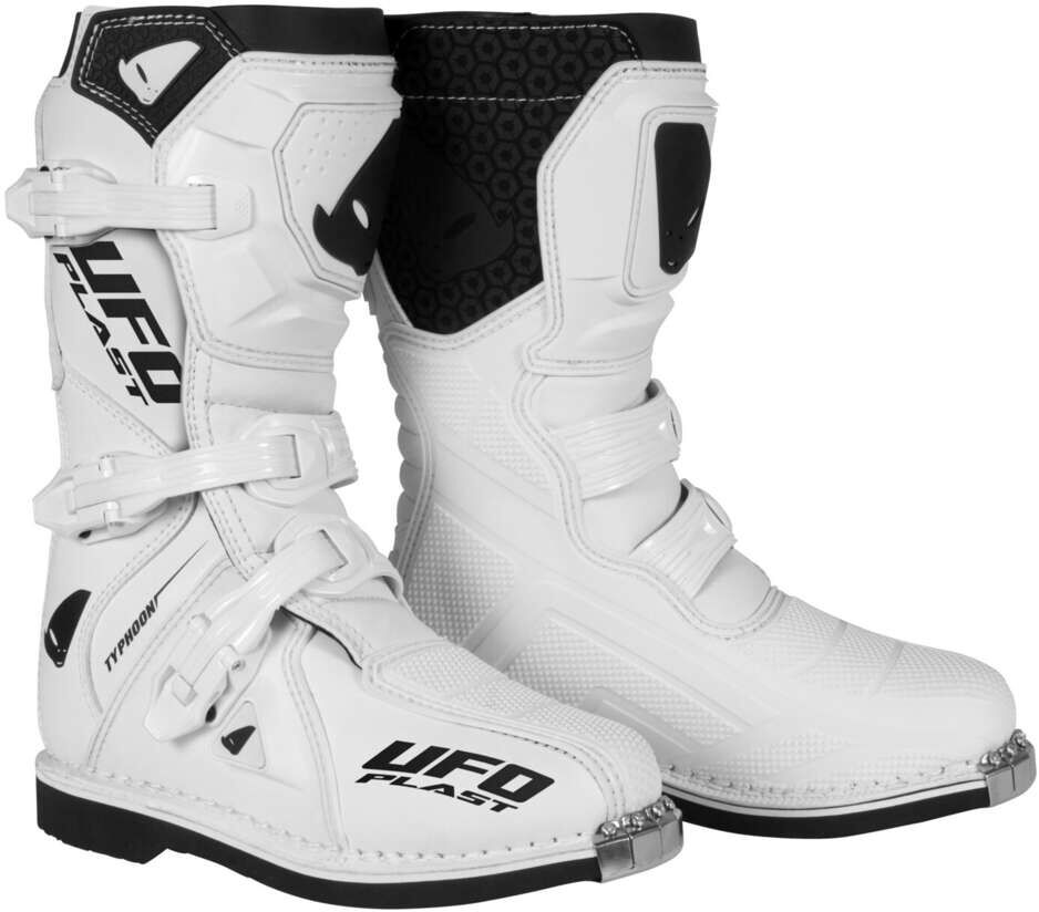 Stivali Moto Cross Enduro da Bambino Ufo TYPHOON Bianco taglia 35