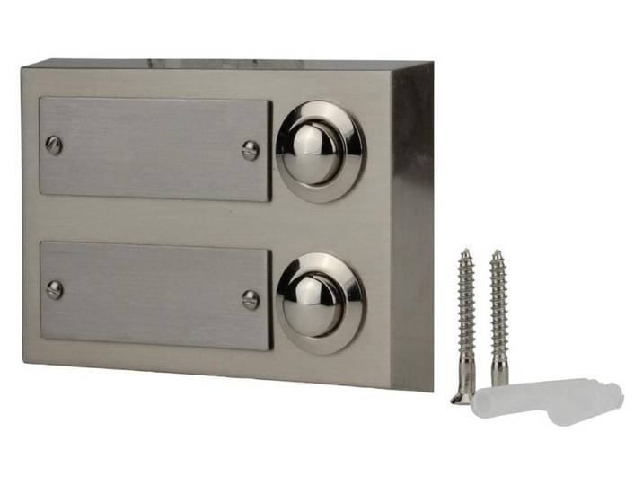 bouton-poussoir de sonnette uniTEC en zinc moulé 2 fois
