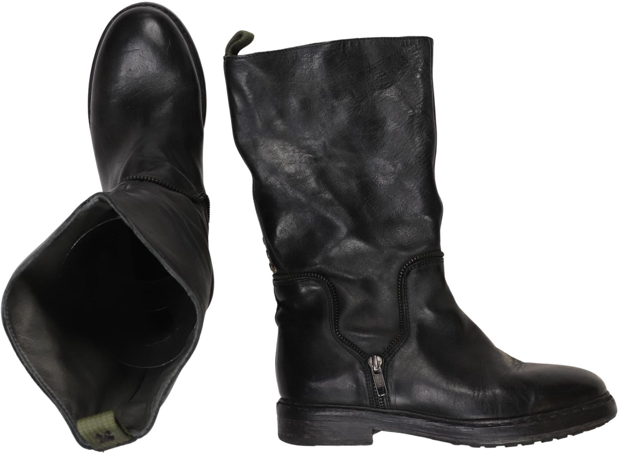 Catarina Martins Damen Stiefel, Schwarz, Gr. EU 37, Leder - Second Hand