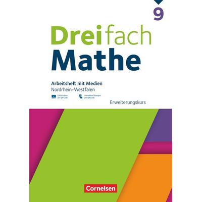 Dreifach Mathe 9. Schuljahr - Nordrhein-Westfalen - Ausgabe 2022 - Erweiterungskurs - Arbeitsheft mit Medien und Lösungen, Taschenbuch von , Cornelsen