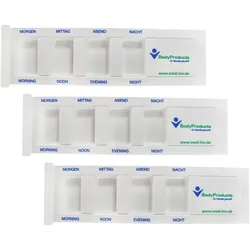 Medi-Inn Medikamentendispenser, für 1 Tag mit 4 Fächern, mit Schiebeblister weiß  Standard / 3 Stück