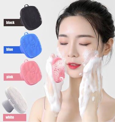 Quick Pick Pro Silicone Face Scrubber Body In 4 Colors, Baby Shower Cleansing Brush, Soft Exfoliating Beard Scrubber For Men pink