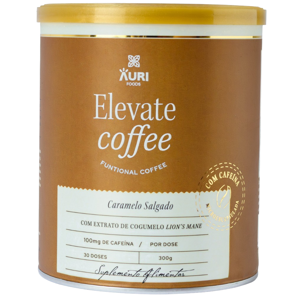Aurifoods Elevate Coffee Complemento alimenticio con cafeína 300g Salted Caramel