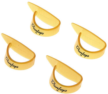 Dunlop Thumb Pick med. Yellow 4er Set Gelb