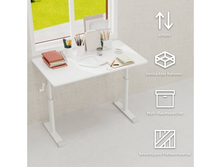 Bureau d'étude réglable en hauteur 60*100cm pour enfants et adultes, design compact multifonctionnel pour la maison et le bureau