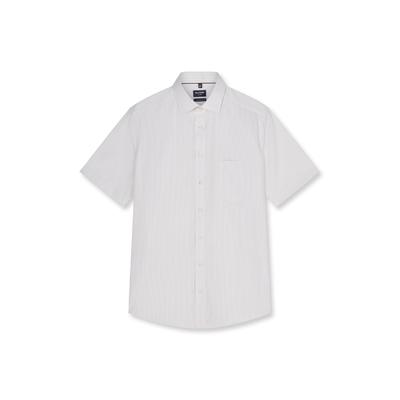 Businesshemd OLYMP "OLYMP Luxor, Modern Fit, New Kent", Herren, Gr. 42, Normaler Arm, weiß (natur), 100% Baumwolle, Hemden