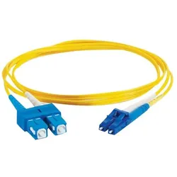 C2G LC-SC 9/125 OS1 Duplex Singlemode PVC Fiber Optic Cable (LSZH) (2 m), Netzwerkkabel